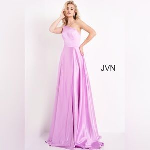 Jovani One Shoulder Satin Gown